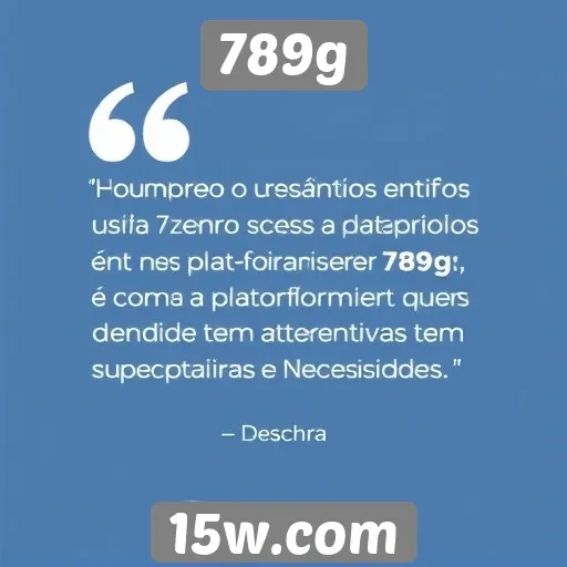 Feedback dos usuários sobre 789g